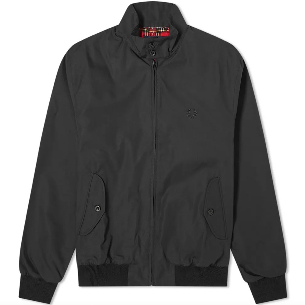 Fred Perry Harrington Jacket in Black J7320 - Size Medium - MSRP $400 - BNWT